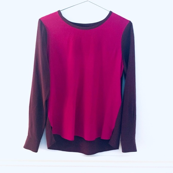 DIANE VON FURSTENBURG Louisa Silk Top in Brazen Plum/Rouge - Picture 2 of 7